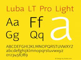 Пример шрифта Luba LT
